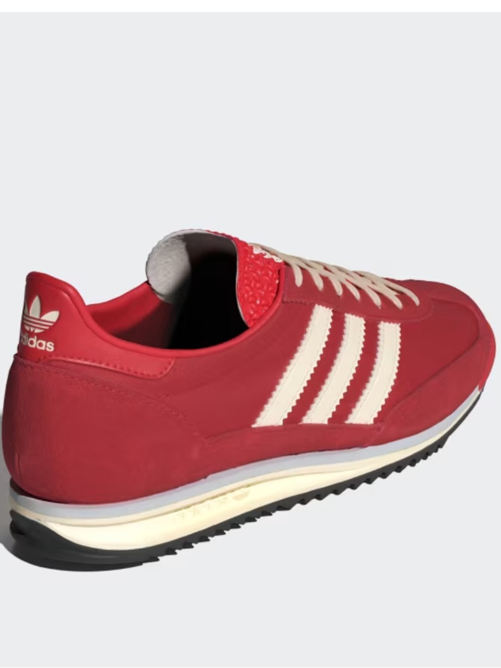 adidas SL72 OG Women's Red with Cream Stripe Sneakers - Picture 4 of 9